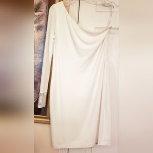 Calvin Klein one-shoulder dress 8